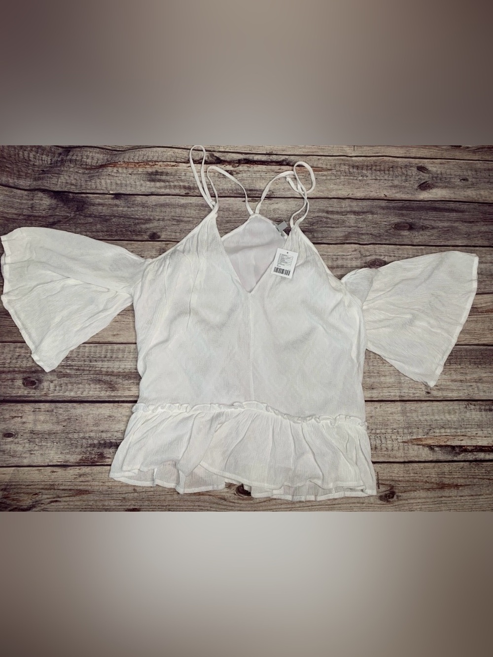 Urban Outfitters Ecote Cold Shoulder Top White Medium NEW 606